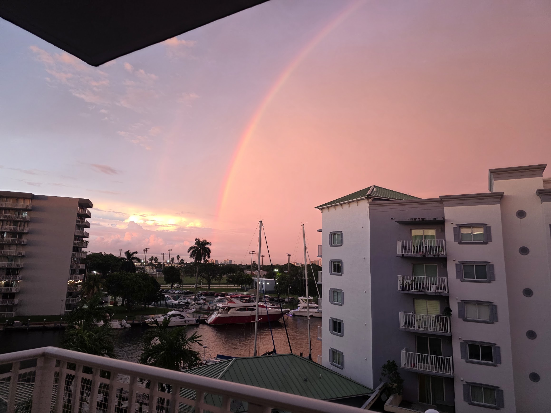 Miami River Balcony Sunset